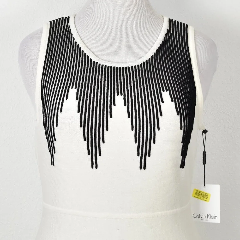Calvin Klein Fit and Flare Knit Dress NEW - L - Picture 2 of 9
